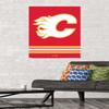 Trends International NHL Calgary Flames - Logo 21 Wall Poster, 22.375" x 34", Premium Unframed Version view 2