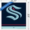 Trends International NHL Seattle Kraken - Logo 21 Wall Poster, 22.375" x 34", White Framed Version view 3