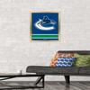 Trends International NHL Vancouver Canucks - Logo 21 Wall Poster, 14.725" x 22.375", Gold Framed Version view 2