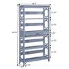 Convenience Concepts 203071GY 5-Tier Bookcase with Drawer, Gray view 3