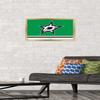 Trends International NHL Dallas Stars - Logo 21 Wall Poster, 14.725" x 22.375", Gold Framed Version view 2