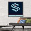Trends International NHL Seattle Kraken - Logo 21 Wall Poster, 22.375" x 34", Barnwood Framed Version view 2