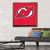 Trends International NHL New Jersey Devils - Logo 21 Wall Poster, 22.375" x 34", Bronze Framed Version view 2