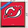 Trends International NHL New Jersey Devils - Logo 21 Wall Poster, 22.375" x 34", Bronze Framed Version view 3