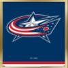 Trends International NHL Columbus Blue Jackets - Logo 21 Wall Poster, 22.375" x 34", Gold Framed Version view 1