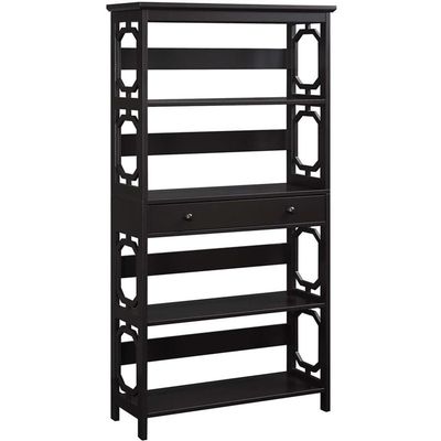 Convenience Concepts Omega 5 Tier Bookcase with Drawer, Espresso