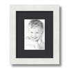 ArtToFrames 4x6 inch Satin White Frame Picture Frame with 2 Inch Single Black Mat, SingleMat-FRBW26074-4x6-89 view 1