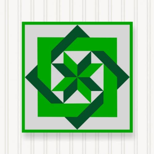 BARN Quilt Block Outdoor Square BQ003-10 | 6 Sizes | Outside Pattern | Wall Art | Yard Art | Barn Quilt Sign | Farm Quilt Design (23.5" x 23.5" 1 Sided)