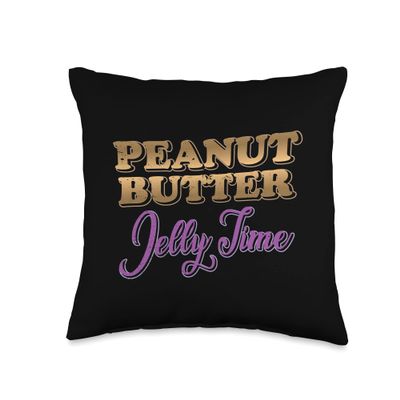 Peanut Butter Jelly Time BFF Love Match Perfect Throw Pillow