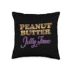 Peanut Butter Jelly Time BFF Love Match Perfect Throw Pillow view 1