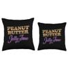 Peanut Butter Jelly Time BFF Love Match Perfect Throw Pillow view 3
