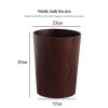 DRSFF Wooden Trash Can Round Garbage Bin Large Without Lid Rubbish Container Under Desk Waste Paper Basket Simple Storage Bucket Durable Recycling Bins Wastebasket (Color : C) view 2