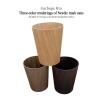 DRSFF Wooden Trash Can Round Garbage Bin Large Without Lid Rubbish Container Under Desk Waste Paper Basket Simple Storage Bucket Durable Recycling Bins Wastebasket (Color : C) view 4