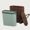 DRSFF Ultra-Narrow Kitchen Trash Can with Swing Top LidHome Wooden Gap Garbage Bin for Bathroom Bedroom Offices Durable Large Waste Paper Basket (Color : B) view 1