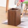 DRSFF 12 L Trash Can Bathroom Wooden Large Size Square Garbage Bin for Home Living Room Kitchens Bedroom, Uncovered Waste Paper Basket Creative Rubbish Bucket (Color : A) view 1