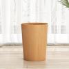 DRSFF Garbage Container Wooden Trash Can Home Creative Rubbish Storage Bucket Uncovered Wastebasket Cans Recycling Bin for Home Bedroom Kitchen Hotel Living Room (Color : B) view 1