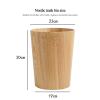 DRSFF Round Garbage Bin Large Capacity Wooden Trash Can for Living Room Bedroom Bathroom Kitchens Uncovered Rubbish Container Office Durable Waste Paper Basket (Color : A) view 2
