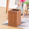 DRSFF 12 L Trash Can for Home Living Room Kitchens Bedroom, Bathroom Wooden Large Size Square Garbage Bin, Uncovered Waste Paper Basket Rubbish Recycling Bins (Color : B) view 1