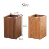 DRSFF 12 L Trash Can for Home Living Room Kitchens Bedroom, Bathroom Wooden Large Size Square Garbage Bin, Uncovered Waste Paper Basket Rubbish Recycling Bins (Color : B) view 2