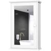 Hysache Bathroom Medicine Cabinet, Wall Mount Mirrored Storage Cabinet w/Single Mirrored Door & Adjustable Shelf, Multipurpose Wooden Organizer for Hallway Living Room Bed, 13.5" L x 6" W (White) view 1