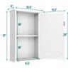 Hysache Bathroom Medicine Cabinet, Wall Mount Mirrored Storage Cabinet w/Single Mirrored Door & Adjustable Shelf, Multipurpose Wooden Organizer for Hallway Living Room Bed, 13.5" L x 6" W (White) view 3