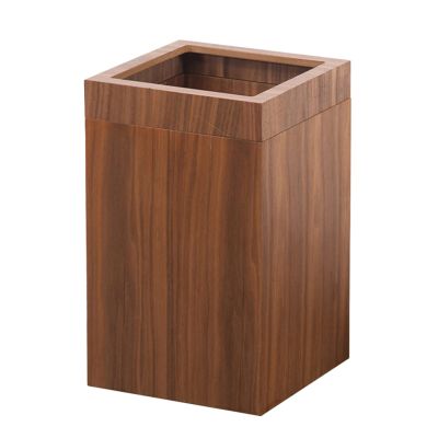 DRSFF Wooden Square Large Garbage Bin Uncovered Trash Can Living Room Bathroom Decor Rubbish Container Waste Paper Basket Home Living Room Bedroom Wastebasket (Color : A)