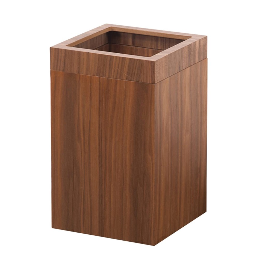 DRSFF Wooden Square Large Garbage Bin Uncovered Trash Can Living Room Bathroom Decor Rubbish Container Waste Paper Basket Home Living Room Bedroom Wastebasket (Color : A)