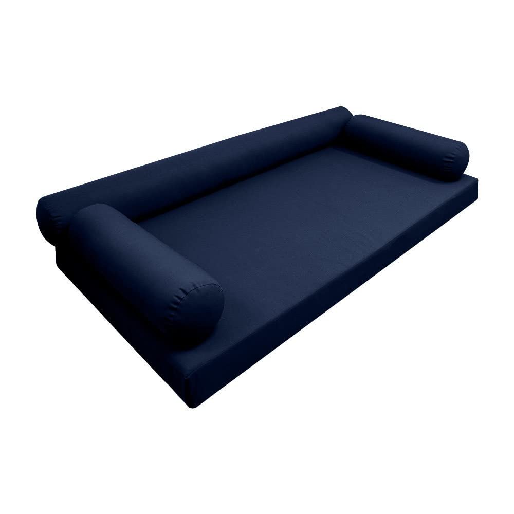 *Cover ONLY*-Style 6 Outdoor Daybed Mattress Bolster Pillow Slipcovers Knife Edge Crib-AD101