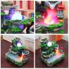Desktop Fountain Waterfall,Water Fountains Indoor Desktop Simulation Rockery Water Fountain Bonsa with Atomizer Indoor Relaxation Tabletop Fountain LED Light for Desktop Gift (CQ-C) view 3