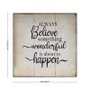 Always Believe Something Wonderful is About to Happen Sign Wooden Wall Farmhouse Decorative Motivational Signs for Happy Life Funny Positive Wood Plaque Rustic Quote Decor for Home Room Office view 2