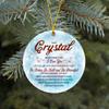 Christmas Ornament with Name On It to My Crystal Christma Ornaments Never Forget That I Love You Xmas Decoration Tree 2025 Noel Gift Family Keepsake 3" view 1