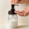 Amolliar 4 Pack Mason Jar Liquid Soap Dispenser, Rustproof Stainless Steel Lid Pump, Refillable Hand Soap for Bathroom, Kitchen, Cute Farmhouse Decor for Dish Soap, Liquid Soap, Lotions(Bronze) view 3