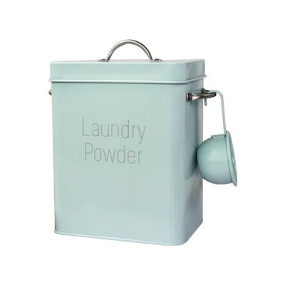 Cabilock Sturdy Iron Pet Food Bin Dog Treat Storage Laundry Powder Bucket 1 Set Multi-use Container