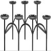 Black Candelabra Simple Wrought Iron Powder Coated Finish with Contemporary Tabletop, Home Decor Centerpiece, Scandinavian Design, 21.25" L X 12" W X 10" H view 1