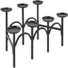 Black Candelabra Simple Wrought Iron Powder Coated Finish with Contemporary Tabletop, Home Decor Centerpiece, Scandinavian Design, 21.25" L X 12" W X 10" H view 3