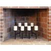 Black Candelabra Simple Wrought Iron Powder Coated Finish with Contemporary Tabletop, Home Decor Centerpiece, Scandinavian Design, 21.25" L X 12" W X 10" H view 4