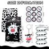 104 Pcs Cow Party Favors Include Cute Cow Silicone Bracelets Keychain Party Present Bags Waterproof Animal Stickers for Birthday Supplies view 2