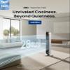 Dreo Tower Fan for Bedroom, 42 Inch 120 Oscillating Fan, 25dB Quiet DC Motor, 28ft/s Velocity Bladeless Standing Fan with 12 Speeds, 4 Modes, 12H Timer Cooling Fans for Home, Living Room view 2