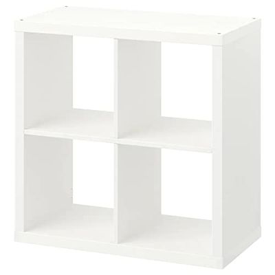 HSD Kallax 4 Shelving Unit Bookcase Larger Storage Solution Perfect For Baskets Or Boxes, White, Size 77 x 77 CM