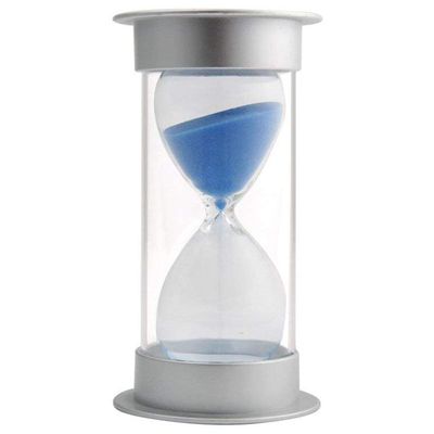 BAWAQAF 45 Minutes Hourglass,Modern Sand Timer with Blue Sand,Fit for Mantel Office Desk Coffee Table Book Shelf