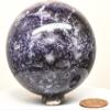 2.4" 350g Deep Purple Lepidolite Sphere Polished Natural Sparkling Lithia Mica Flower Sugilite Gemstone Crystal Mineral Ball - Madagascar + Stand view 2