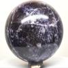 2.4" 350g Deep Purple Lepidolite Sphere Polished Natural Sparkling Lithia Mica Flower Sugilite Gemstone Crystal Mineral Ball - Madagascar + Stand view 3