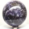 2.4" 350g Deep Purple Lepidolite Sphere Polished Natural Sparkling Lithia Mica Flower Sugilite Gemstone Crystal Mineral Ball - Madagascar + Stand view 4
