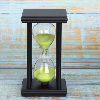BAWAQAF 45 Minutes Hourglass Sand Timer Kitchen School Modern Wooden Hour Glass Sandglass Sand Clock Tea Timers Home Gift Decorati
