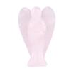 Rose Carved Angel Stones, Angel Healing Crystal Pocket Guardian Angel Figurine Small Angel Statue for Home Decorations view 1