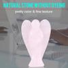 Rose Carved Angel Stones, Angel Healing Crystal Pocket Guardian Angel Figurine Small Angel Statue for Home Decorations view 2