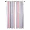 ZJXSNEH Shiny Stars Curtains for Children Room Blackout Curtains for Living Room Bedroom Kids Home Decor Gradient Room Blinds Ash Powder-Rainbow Bar (Width x High) W70.86 x H39.37 x 1 Panel view 2