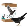 Hand Painted Ceramic Blackbird Figurine Home Decor Bird Made in Portugal view 2
