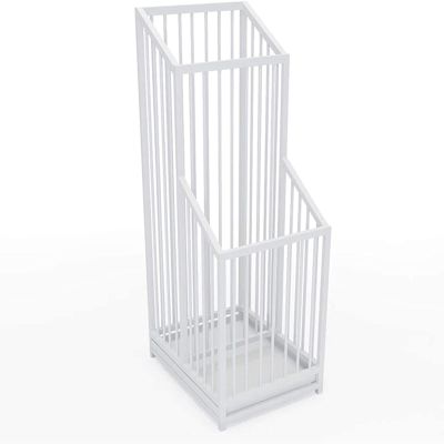 Umbrella Rack, Metal Umbrella Holder Square Free Standing Umbrella Holder with Drip Tray Indoor Space Saving for Home, Office, Entryway (Color : White)