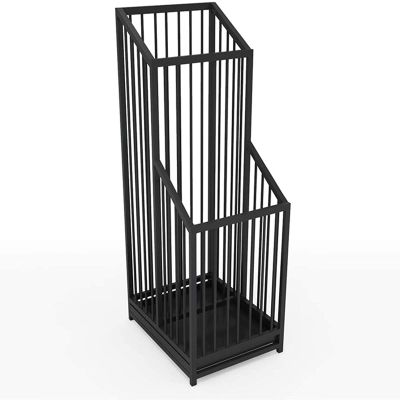 Umbrella Rack, Metal Umbrella Holder Square Free Standing Umbrella Holder with Drip Tray Indoor Space Saving for Home, Office, Entryway (Color : Black)